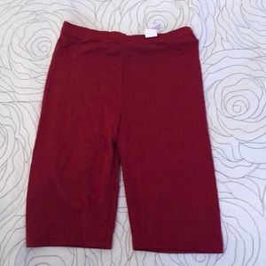 Red magenta biker shorts